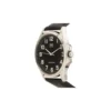 Vista lateral del reloj Q&Q Q32A-501PY con caja metálica plateada.