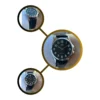 Vistas combinadas del reloj Q&Q Q32A-501PY, mostrando frontal, lateral y trasera.
